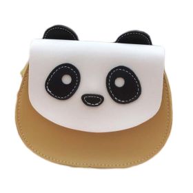 Yellow Cute Panda Crossbody Bag Mini PU Satchel Bag Cell Phone Purse