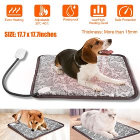 Pet Heating Pad Dog Cat Electric Heating Mat Waterproof Adjustable Warming Blanket