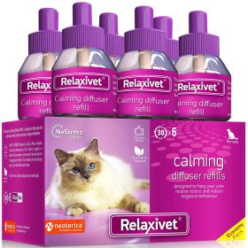 Calming Cat Diffuser Refill 6 Pcs Anti Anxiety Pet Products Feline Calm Pheromones Cats Comfort Stress Relief Help with Pee New Zone Aggression Fighti