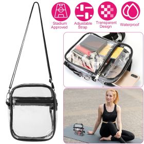 Clear Crossbody Bag Stadium Approved Clear Purse Transparent Small Shoulder Bag See Through Zip Pouch Tote Bag