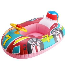 1pc Inflatable Pool Float Seat Boat With Handle; Swimming Ring Toy For Summer Baby Kid Child Toddler