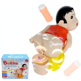 electric funny boy bubble fart blower; blowing bubble toys crayons; music bubble toys (Color: Standard without battery)