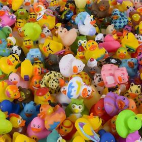 Assorted Rubber Ducks Toy Duckies for Kids and Toddlers;  Bath Birthday Baby Showers Classroom;  Summer Beach and Pool Activity;  2" Inches (Multiple (type: 25-pack)